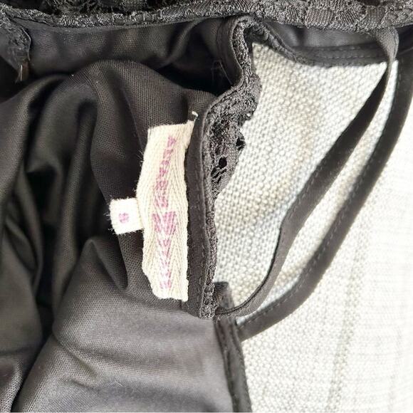 Altar'd State Black 3/4 Bell Sleeve Scoop Neck Lace Overlay Mini Dress Size S - Picture 6 of 6